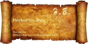 Herberth Bea névjegykártya